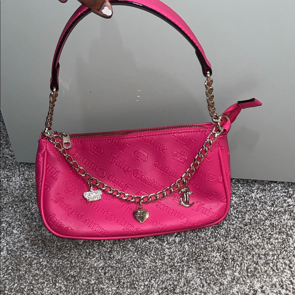 Juicy Couture Pink Shoulder Bag with Gold Accents